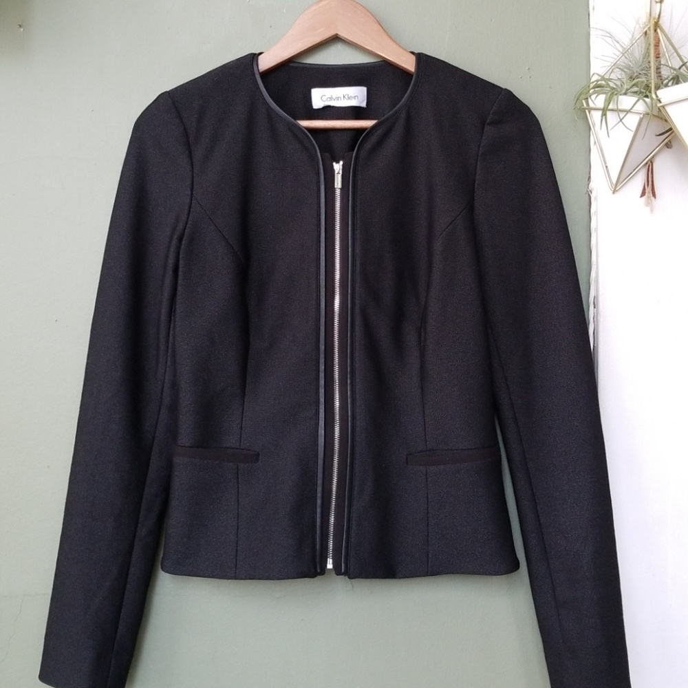 Calvin Klein zip up blazer
